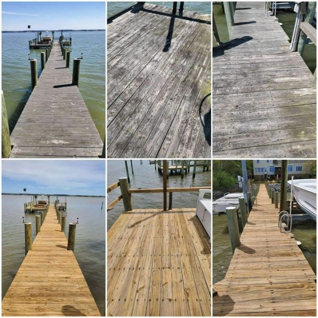 Pier and Dock Softwashing and Powerwashing in Williamsburg, VA