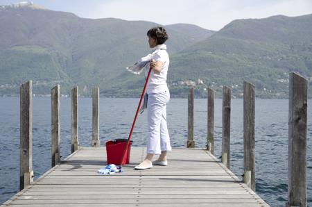 Pier dock cleaning